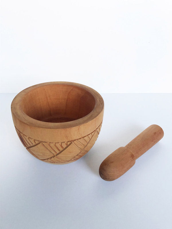 Wooden Pestle & Mortar