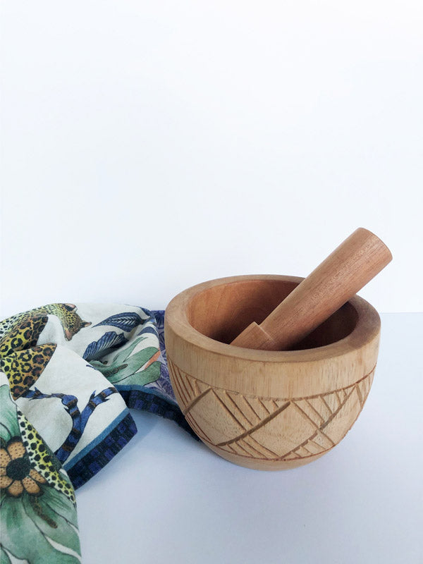 Wooden Pestle & Mortar