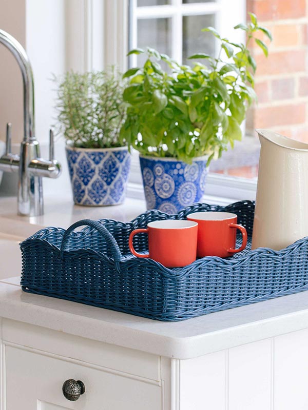 sustainable woven tray