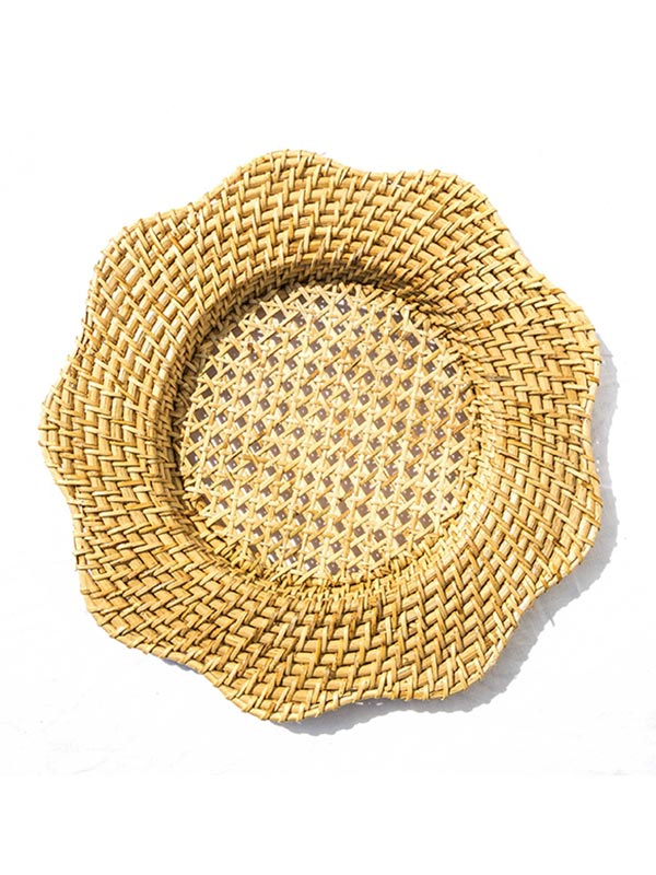 Wavy Rattan Placemat by Hastshilp | Natural Tableware | Akojo Market ...