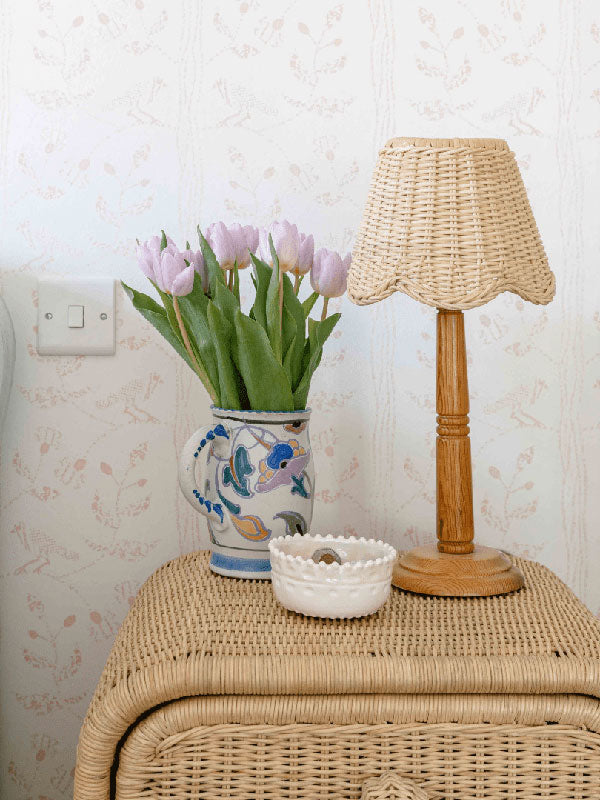 Mimi Scalloped Rattan Lampshade