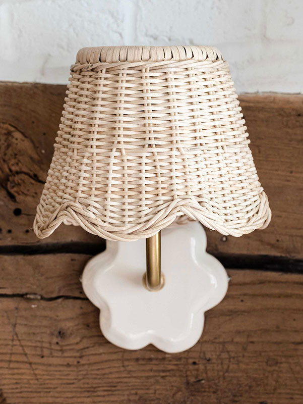 Mimi Scalloped Rattan Lampshade