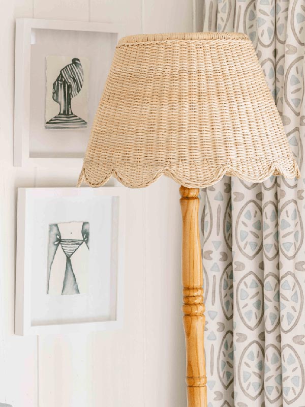 Mimi Scalloped Rattan Lampshade