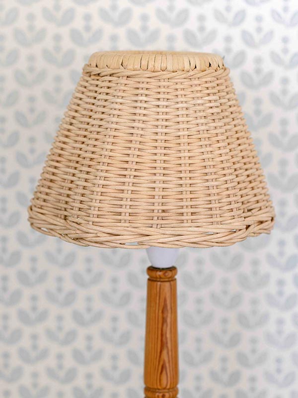 Wavy Rattan Lampshade