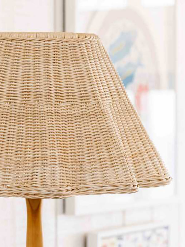 Wavy Rattan Lampshade