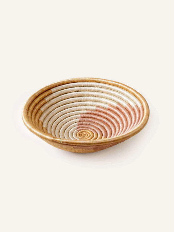 Neutral Swirl Round Basket / Plateau