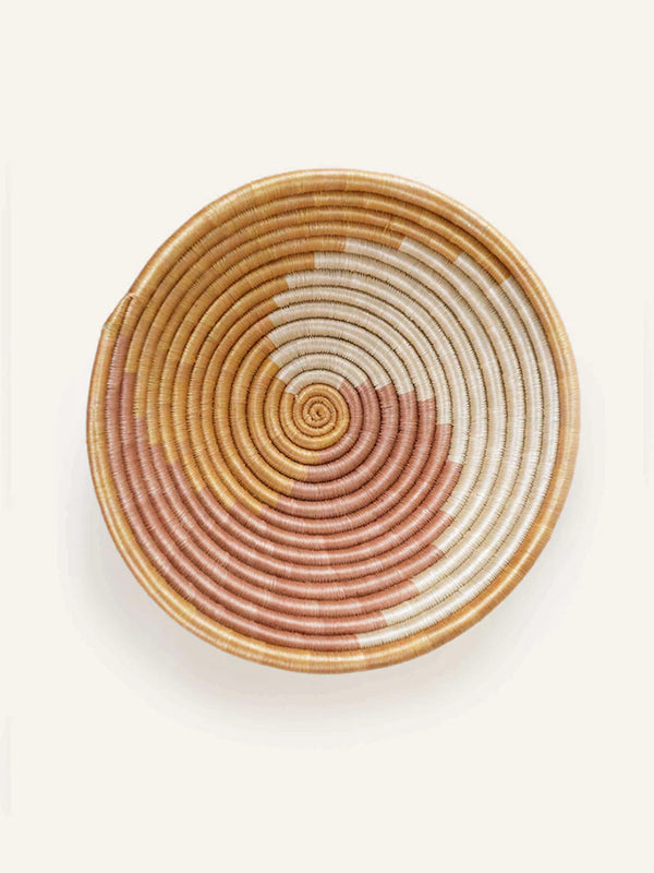 Neutral Swirl Round Basket / Plateau