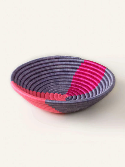 Twist Pink Round Basket / Plateau