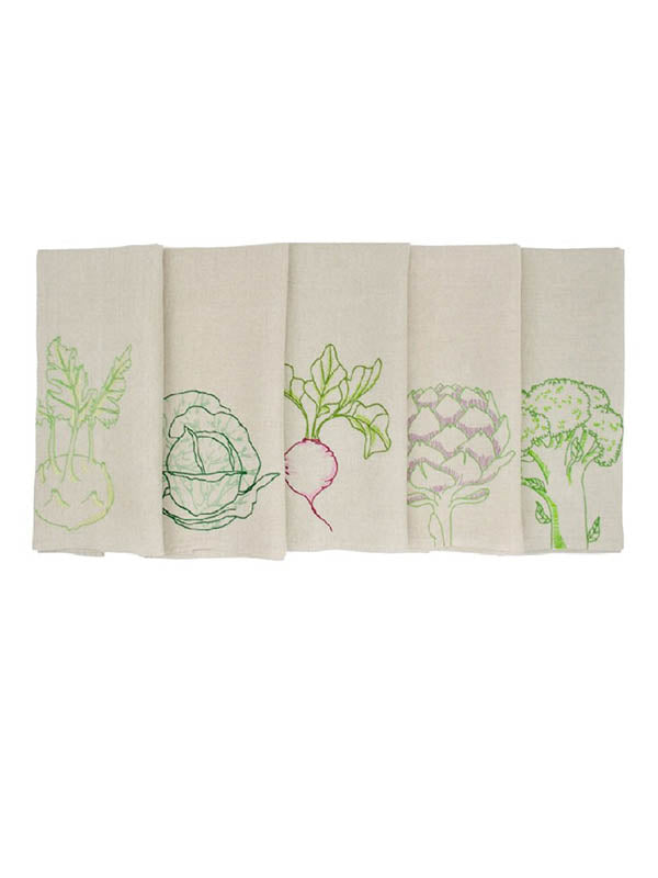Vegetable Kitchen Linen Tea Towel
