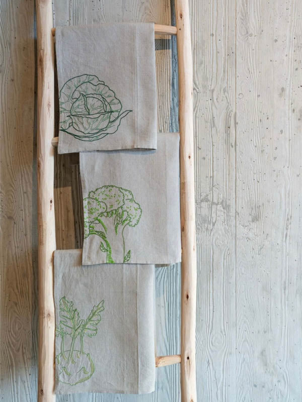 Vegetable Kitchen Linen Tea Towel