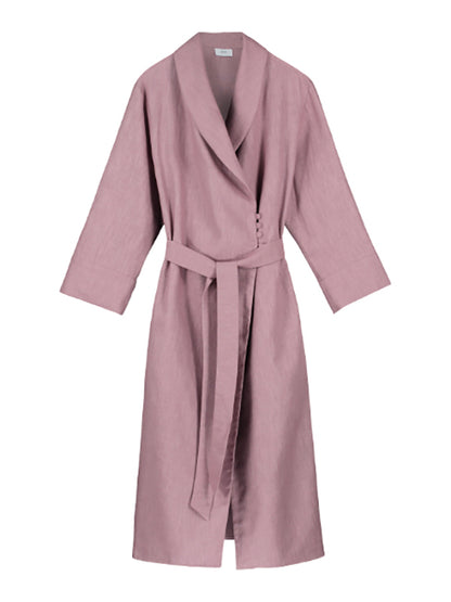 Rose Pink Linen Robe, Grace