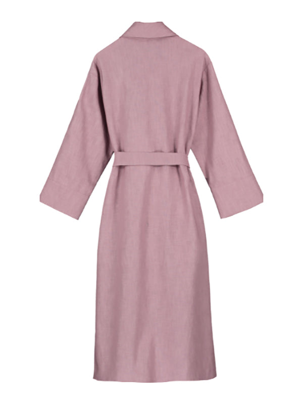 Rose Pink Linen Robe, Grace