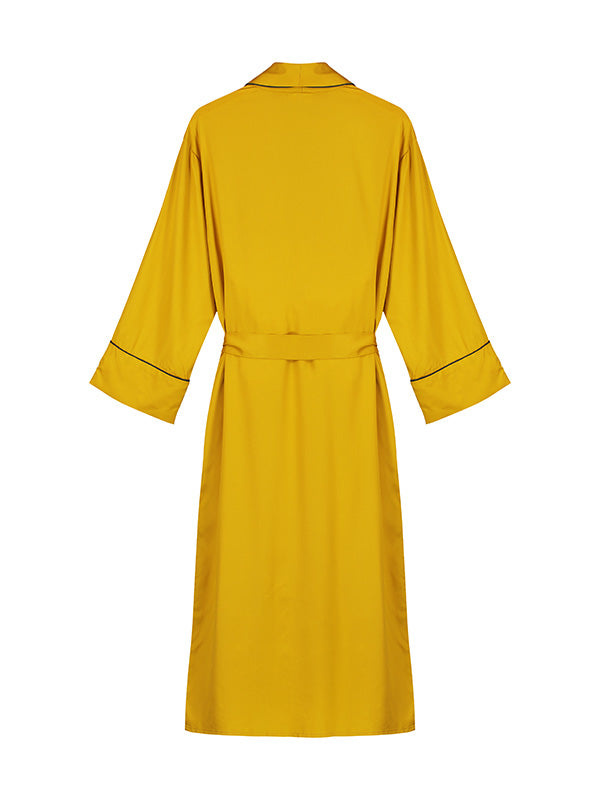 Yellow Bamboo Silk Robe, Adesoji