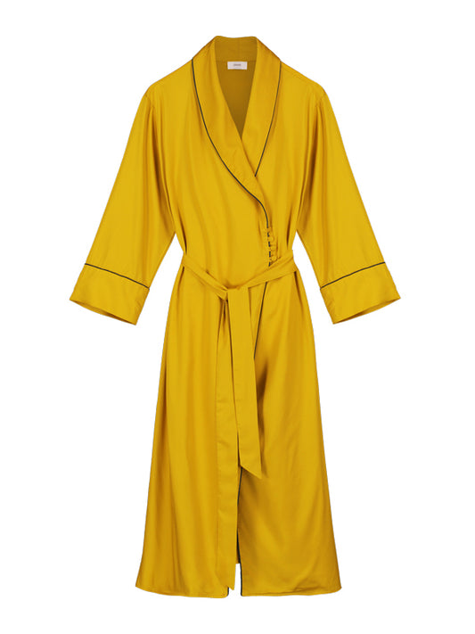 Yellow Bamboo Silk Robe, Adesoji