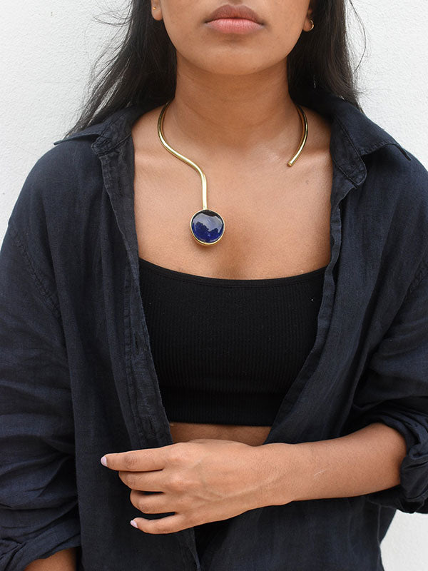 Glass Open Choker Necklace