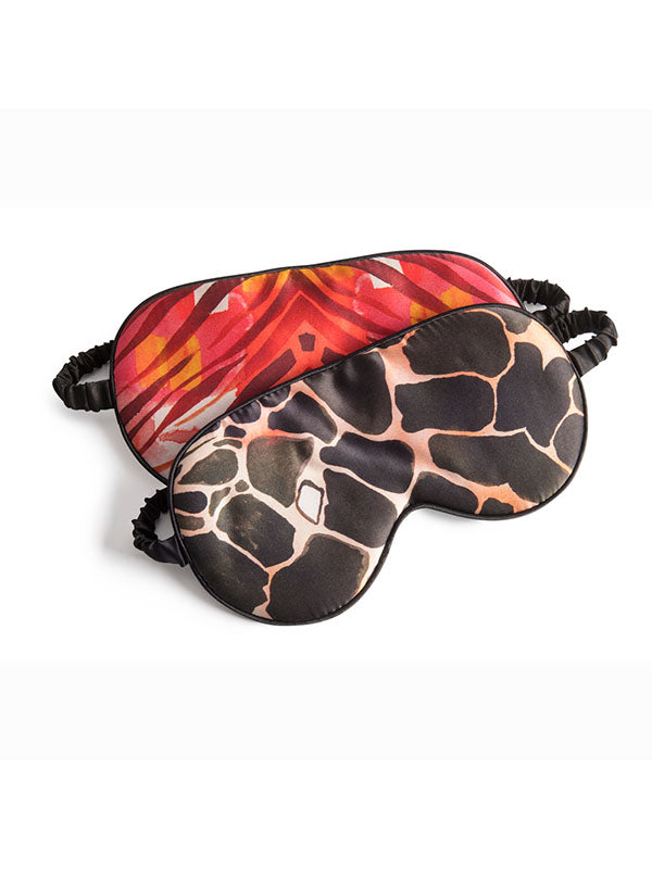 Animal Print Silk Eye Mask