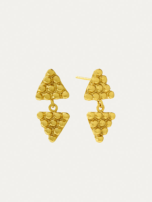 Azar Gold Triangle Drop Earrings