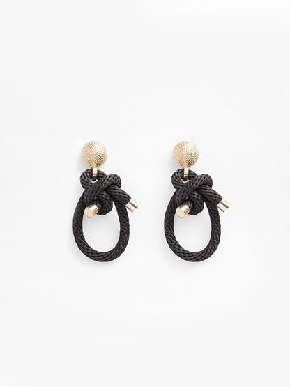 Shimenawa Earrings - Black