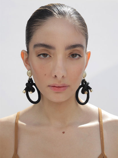 Shimenawa Earrings - Black