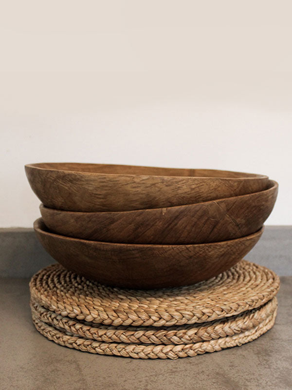 Large Wooden Fruit Bowl