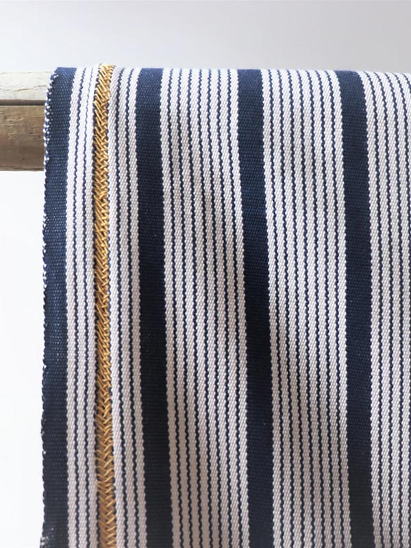 Jirappa Dark Blue Striped Tablecloth