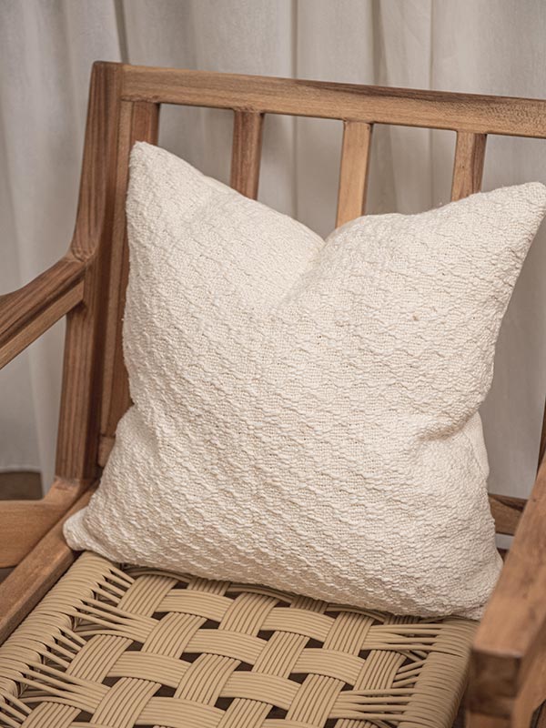 natural organic cotton square cushion