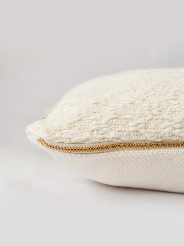 textured cream cushion