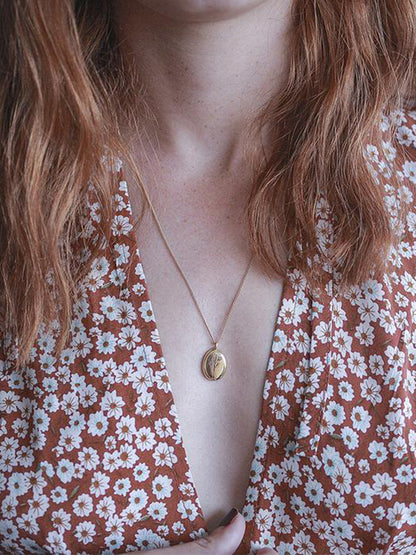 Botanical Gold Pendant Necklace