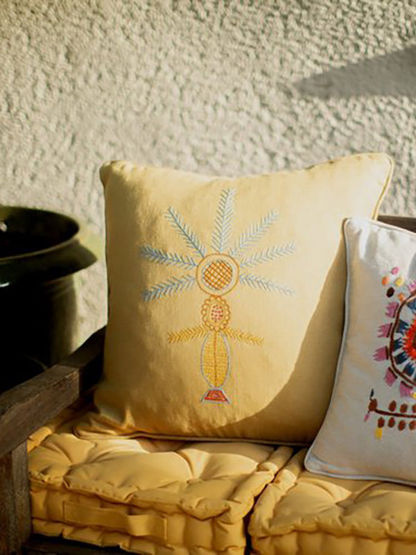 hand embroidered refugee scatter cushion