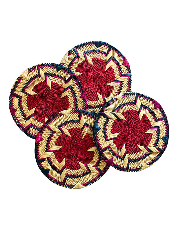 Pink & Blue Star Woven Placemats (set of 4)