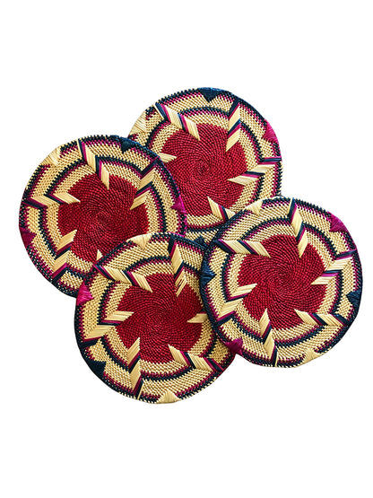 Pink & Blue Star Woven Placemats (set of 4)