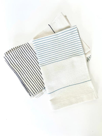 Roha Cotton Teal Striped Tea Towel