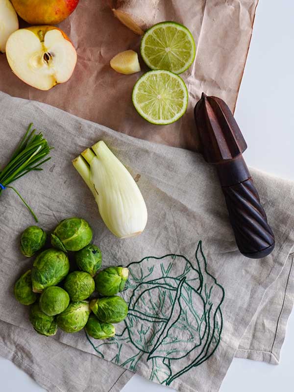 Vegetable Kitchen Linen Tea Towel