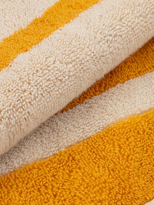 THE CLASSIC Towel - Ecru & Yellow