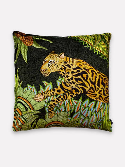 wildlife velvet cushion