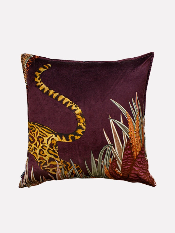 velvet cheetah cushion