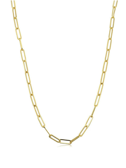 Brass Paperclip Chain Necklace