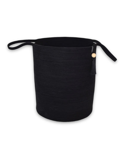 large black woven storage basket
