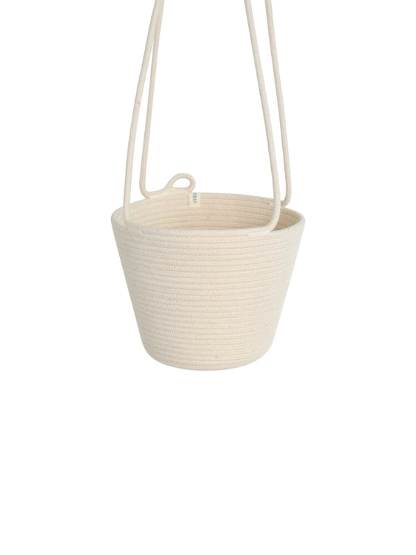 Cream Hanging Planter Basket