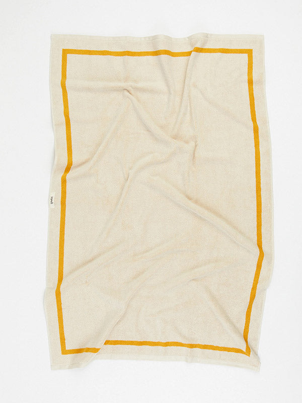 THE CLASSIC Towel - Ecru & Yellow