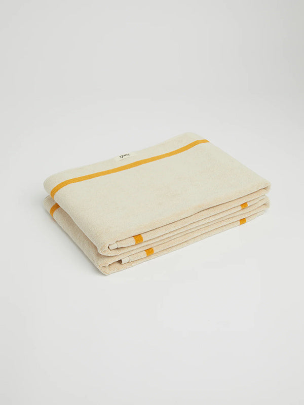 THE CLASSIC Towel - Ecru & Yellow