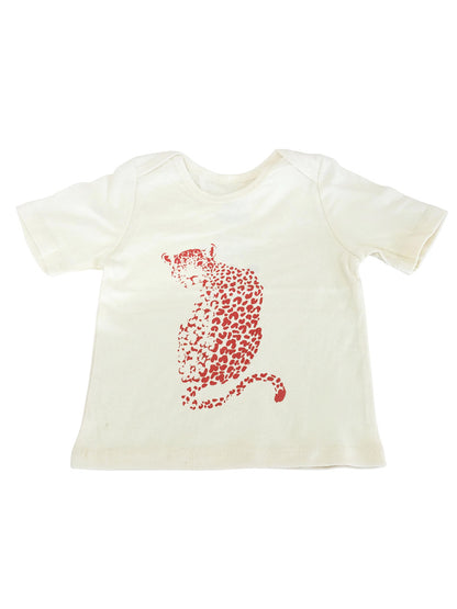 Orange Cheetah & Cream Organic Baby's T-Shirt